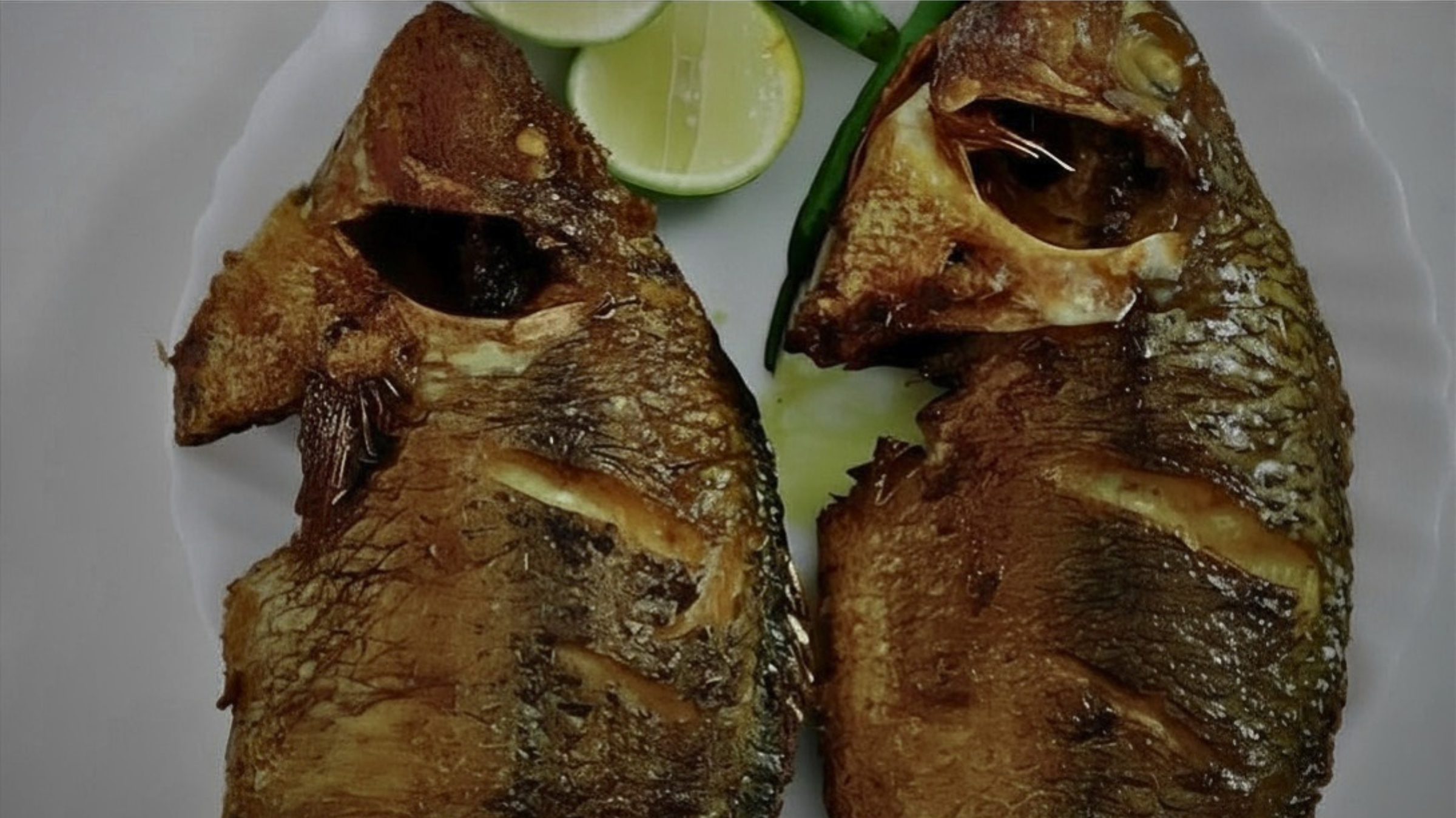 Grilled chambo, the lodge's signature dish